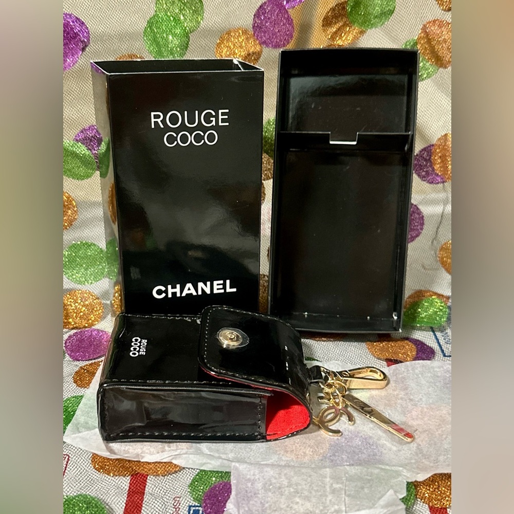CHANEL Rouge Coco Glossy Lipstick Pouch Key holder London Event NWB GWP
